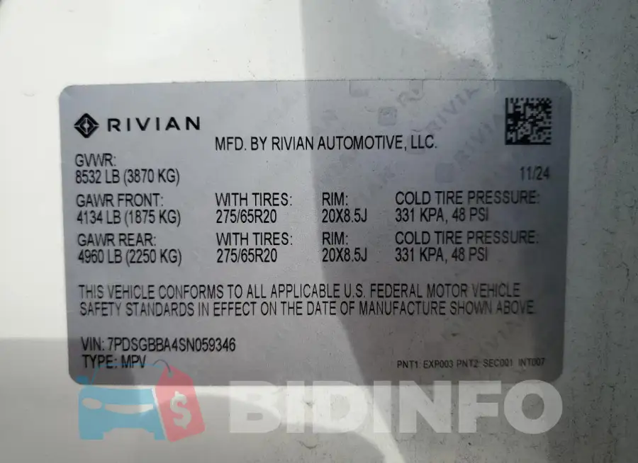 7PDSGBBA4SN059346 Photo# 14