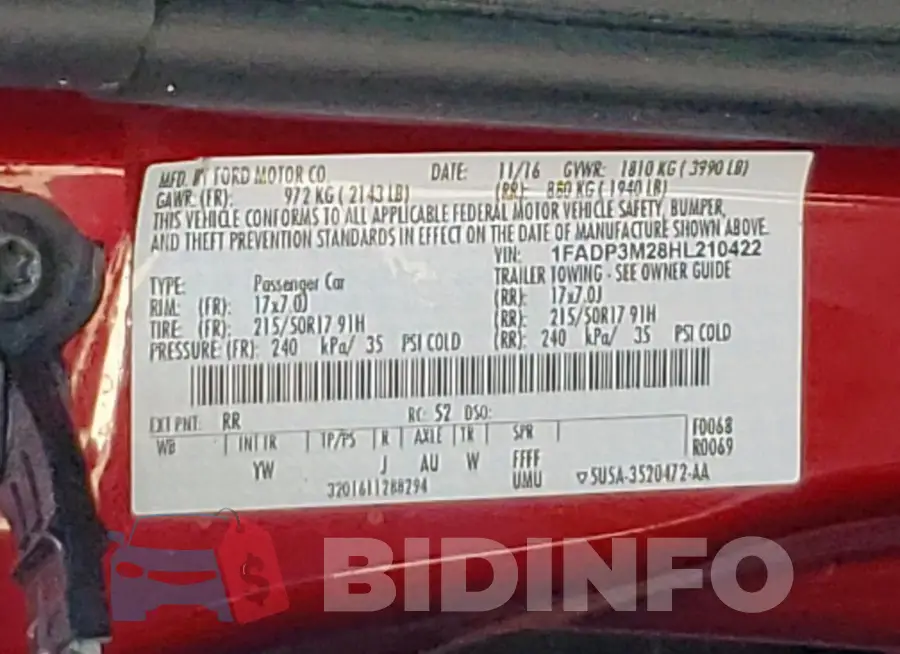 1FADP3M28HL210422 Photo# 10