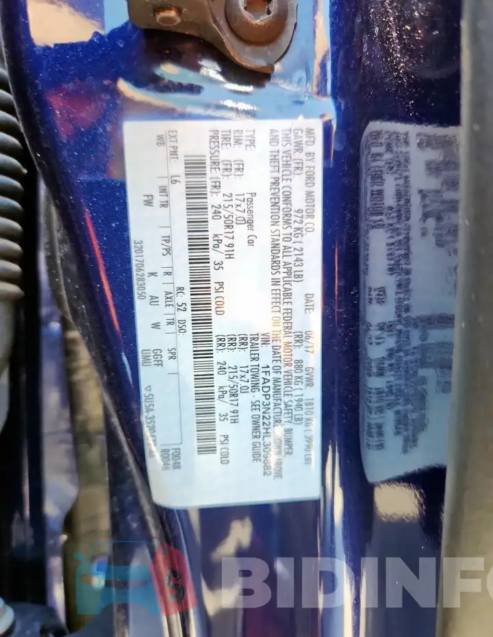 1FADP3N22HL309882 Photo# 12