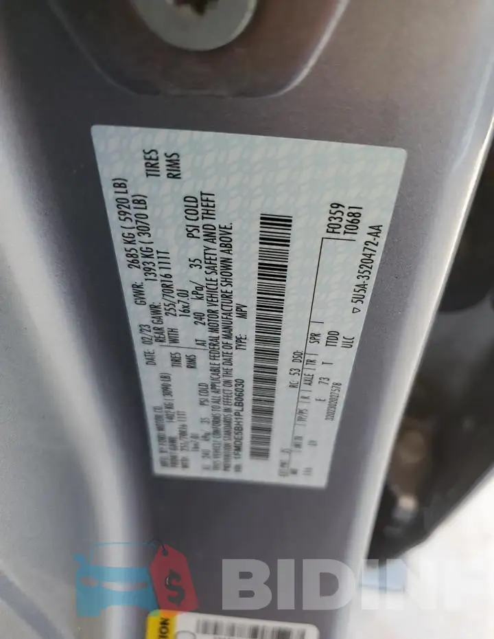 1FMDE5BH1PLB06030 Photo# 12