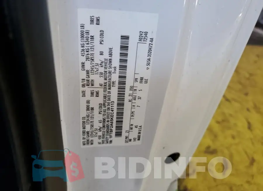 1FTBF2A65KEC41113 Photo# 12