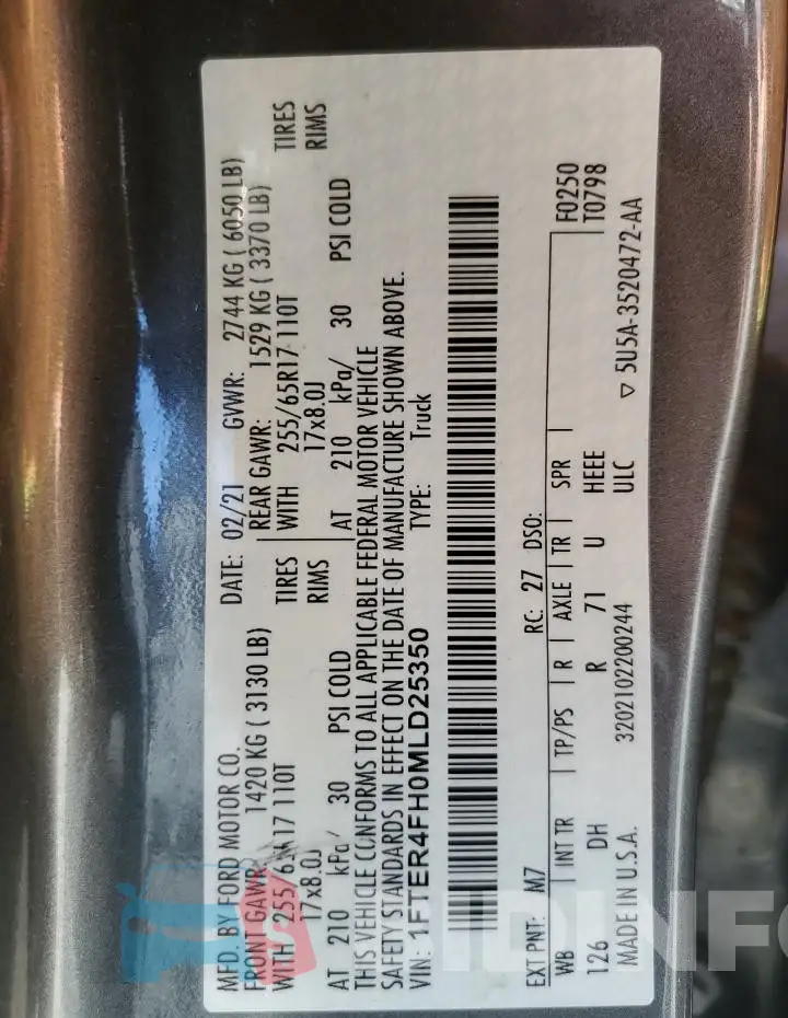 1FTER4FH0MLD25350 Photo# 12