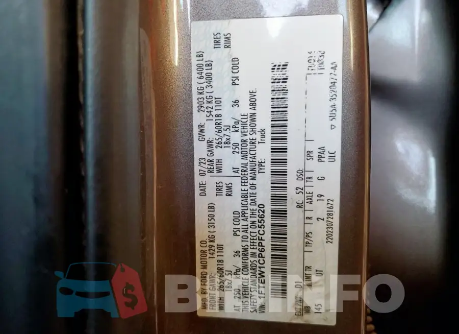 1FTEW1CP6PFC55620 Photo# 12