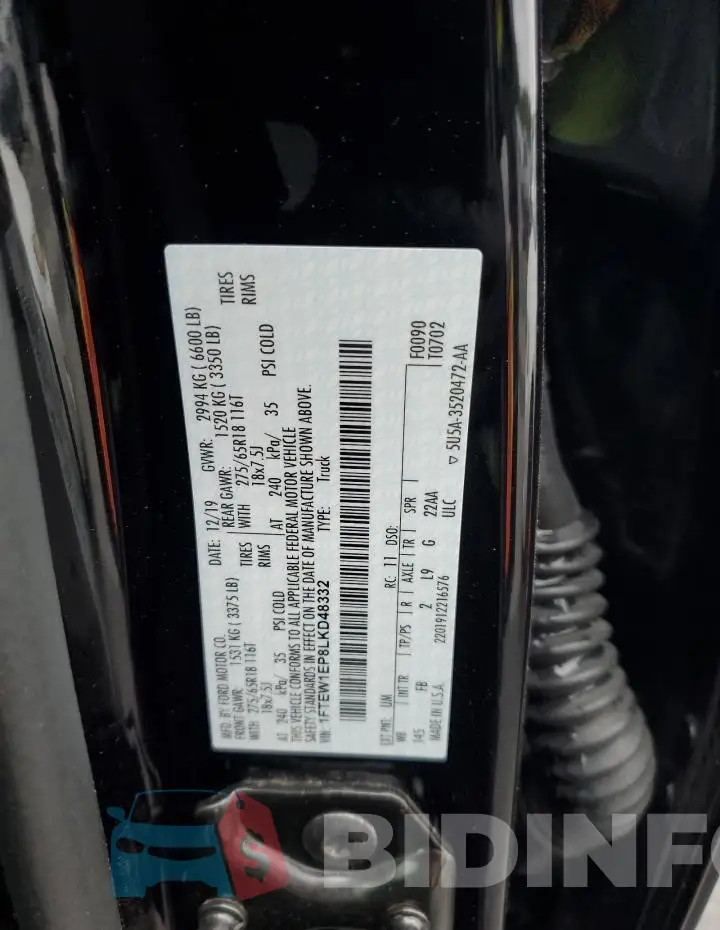 1FTEW1EP8LKD48332 Photo# 12