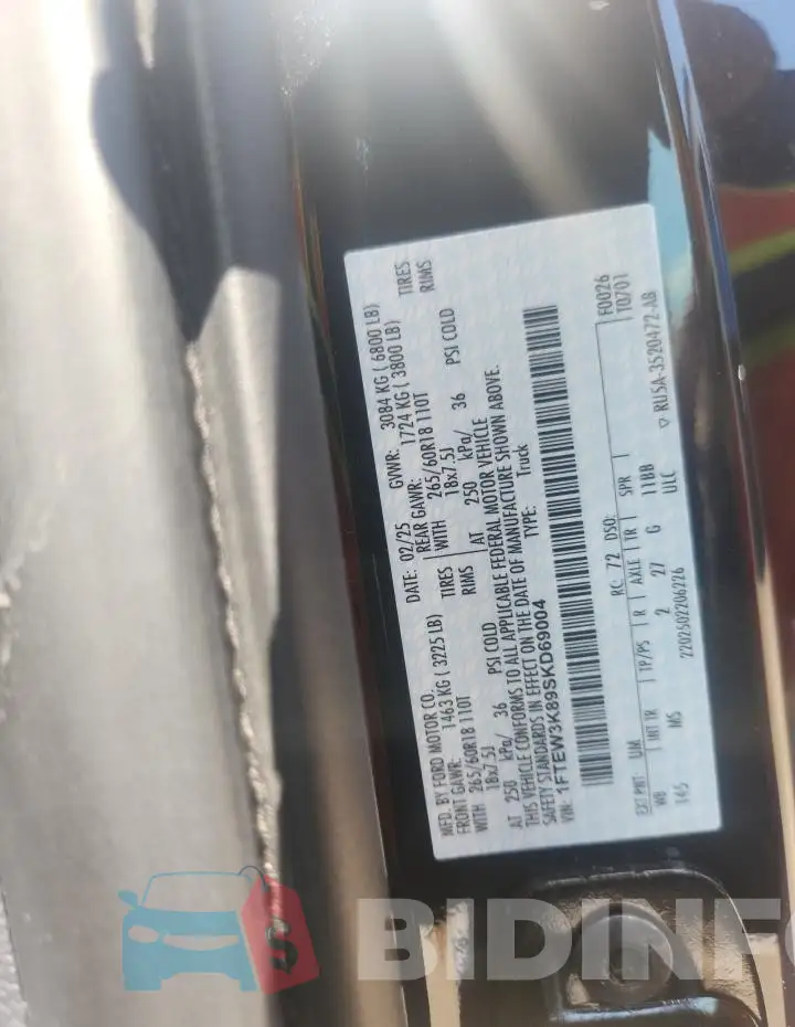 1FTEW3K89SKD69004 Photo# 12