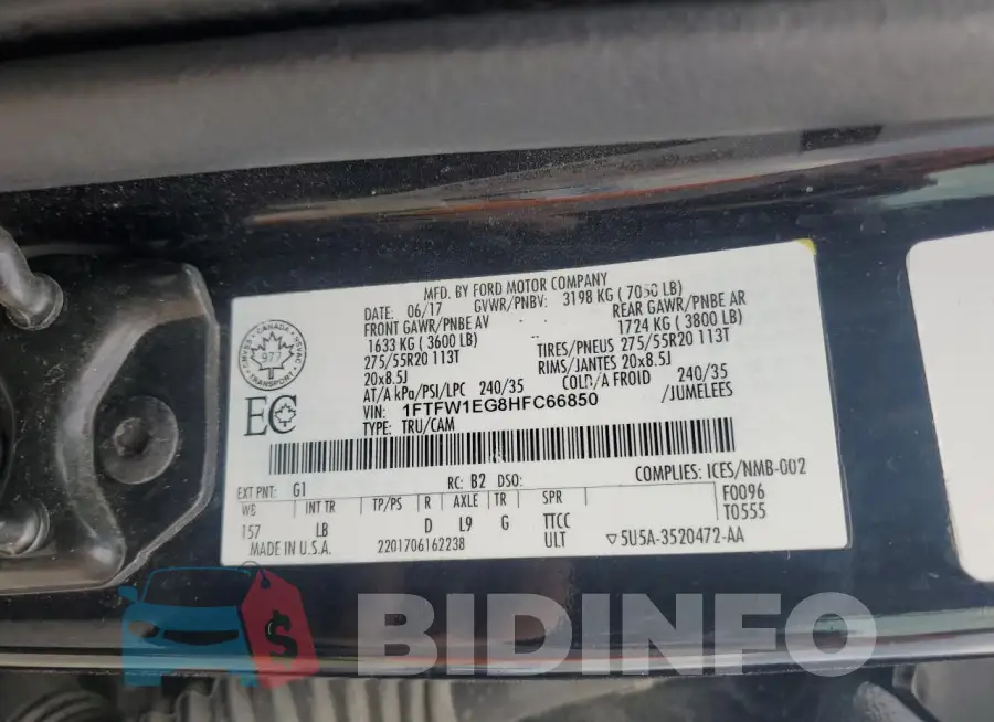 1FTFW1EG8HFC66850 Photo# 12