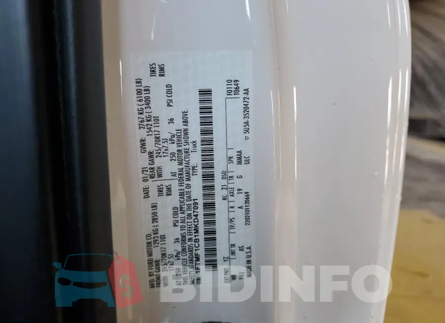 1FTMF1CB1MKD47091 Photo# 12