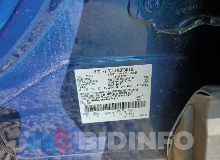 2FMPK4J95RBA71117 Photo# 12