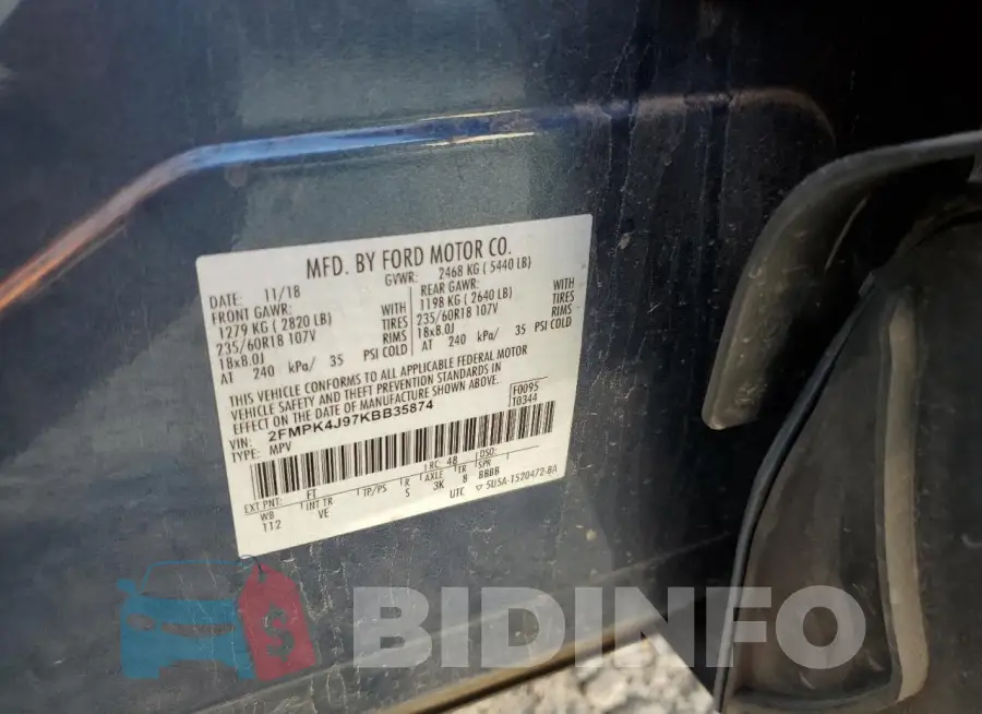 2FMPK4J97KBB35874 Photo# 14