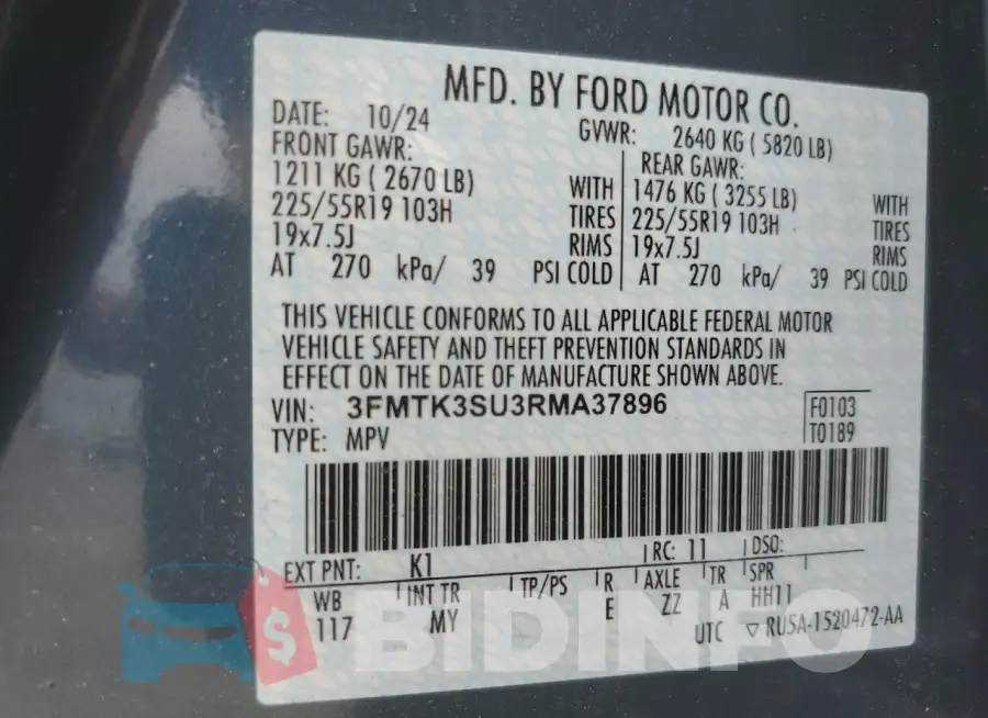 3FMTK3SU3RMA37896 Photo# 12