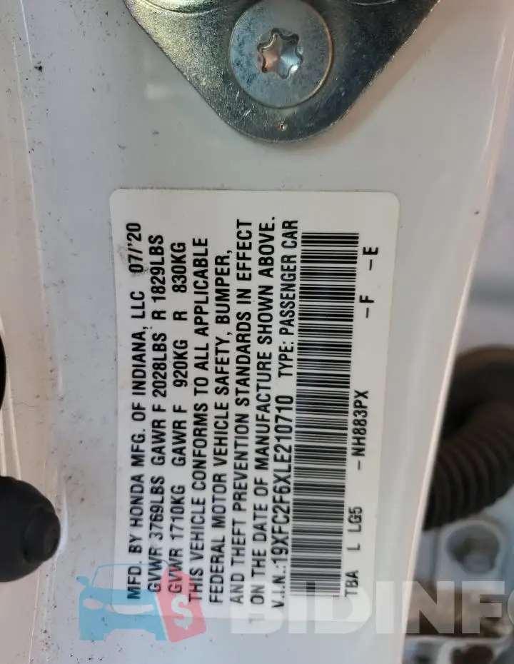 19XFC2F6XLE210710 Photo# 12