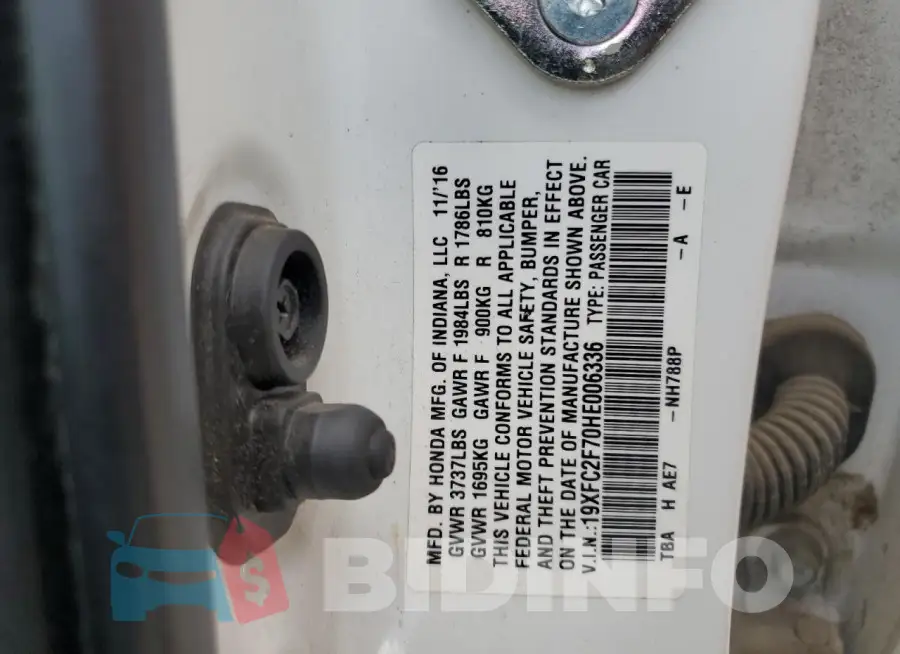 19XFC2F70HE006336 Photo# 13