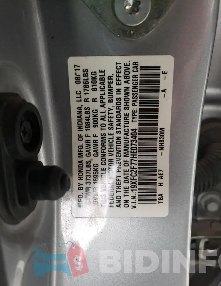 19XFC2F77HE073404 Photo# 13