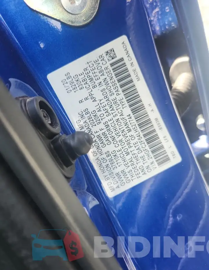 2HGFC2F64LH527744 Photo# 12
