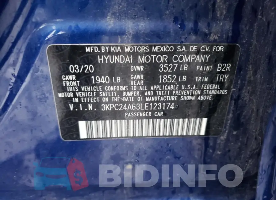 3KPC24A63LE123174 Photo# 12