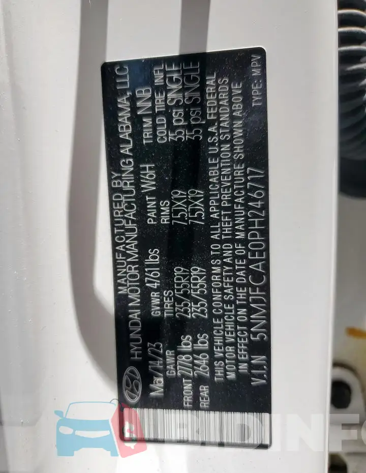 5NMJFCAE0PH246717 Photo# 13