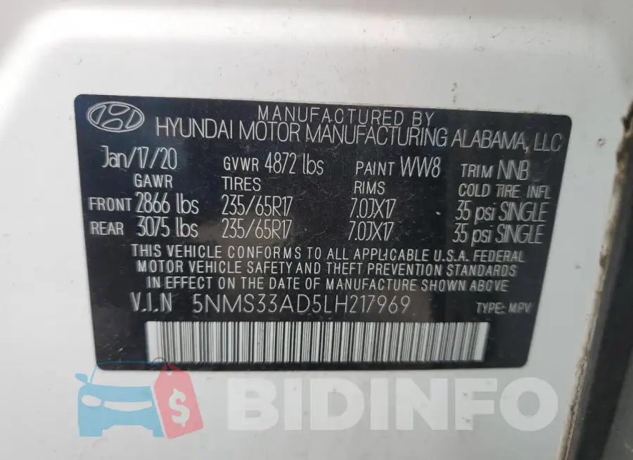 5NMS33AD5LH217969 Photo# 13