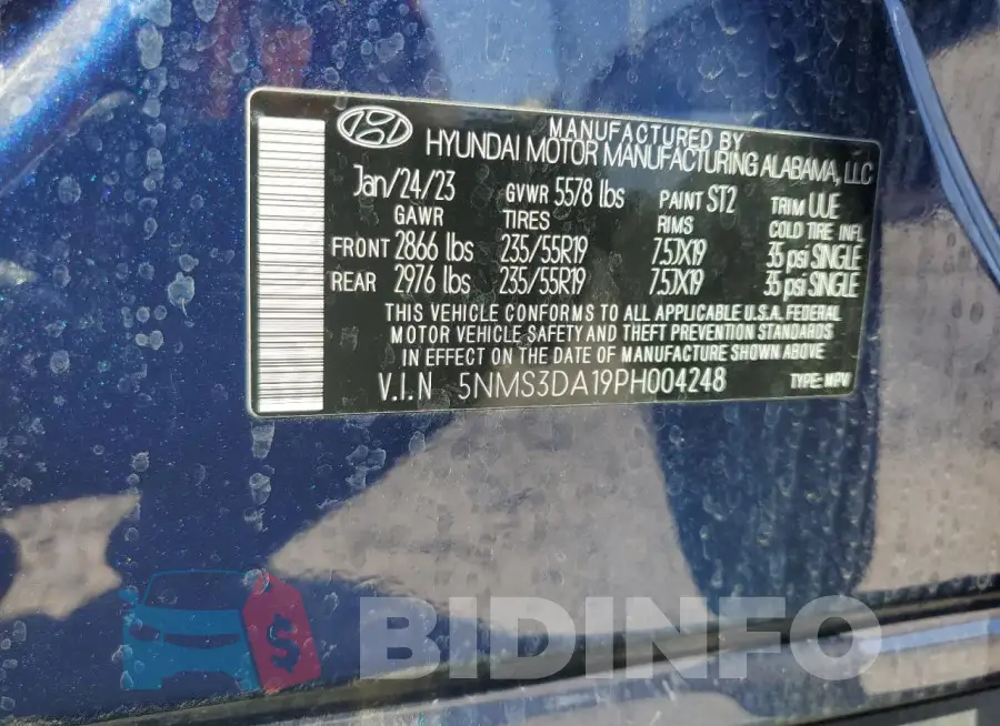 5NMS3DA19PH004248 Photo# 13