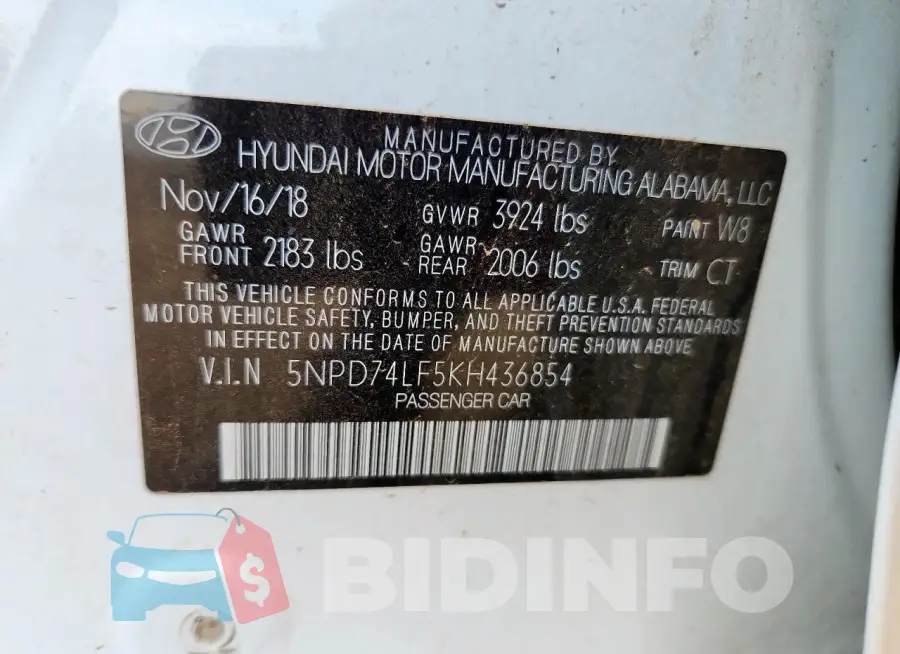 5NPD74LF5KH436854 Photo# 12