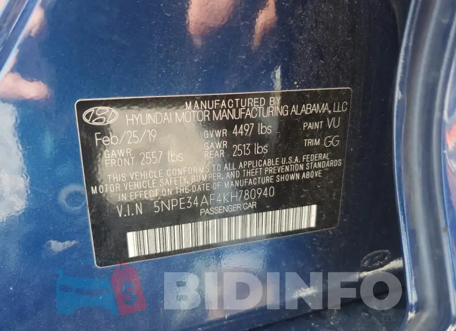 5NPE34AF4KH780940 Photo# 13