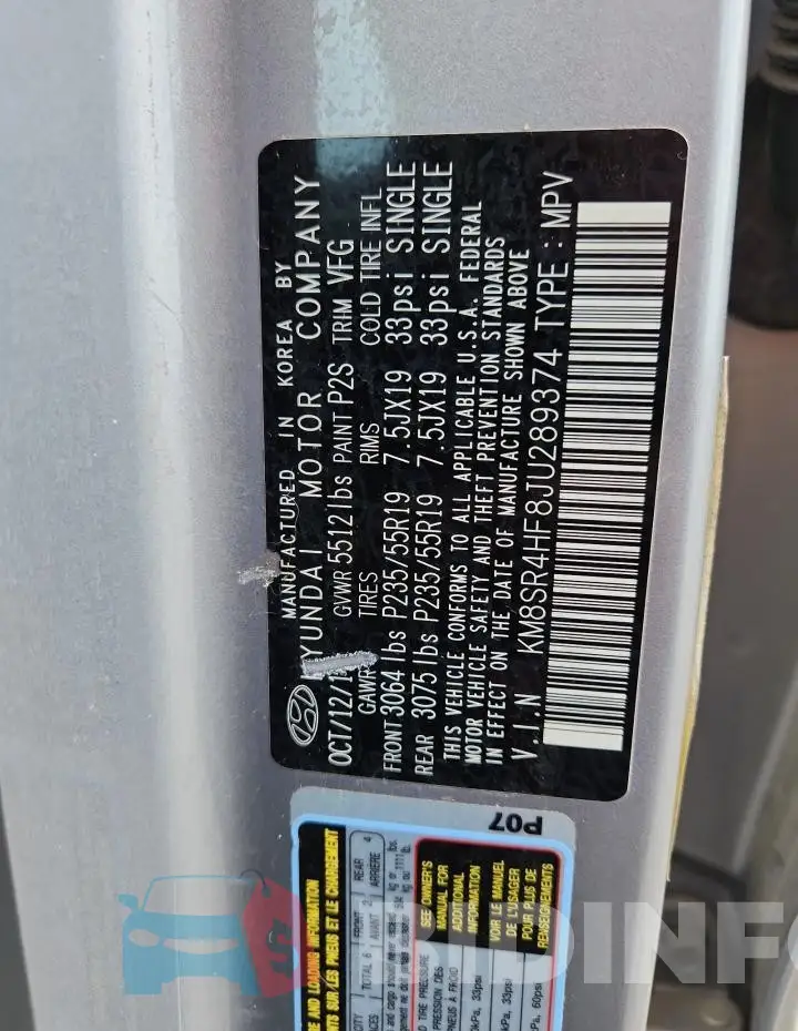 KM8SR4HF8JU289374 Photo# 13