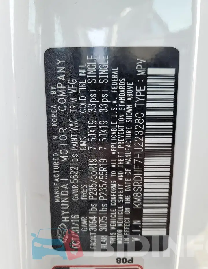 KM8SRDHF7HU223280 Photo# 13