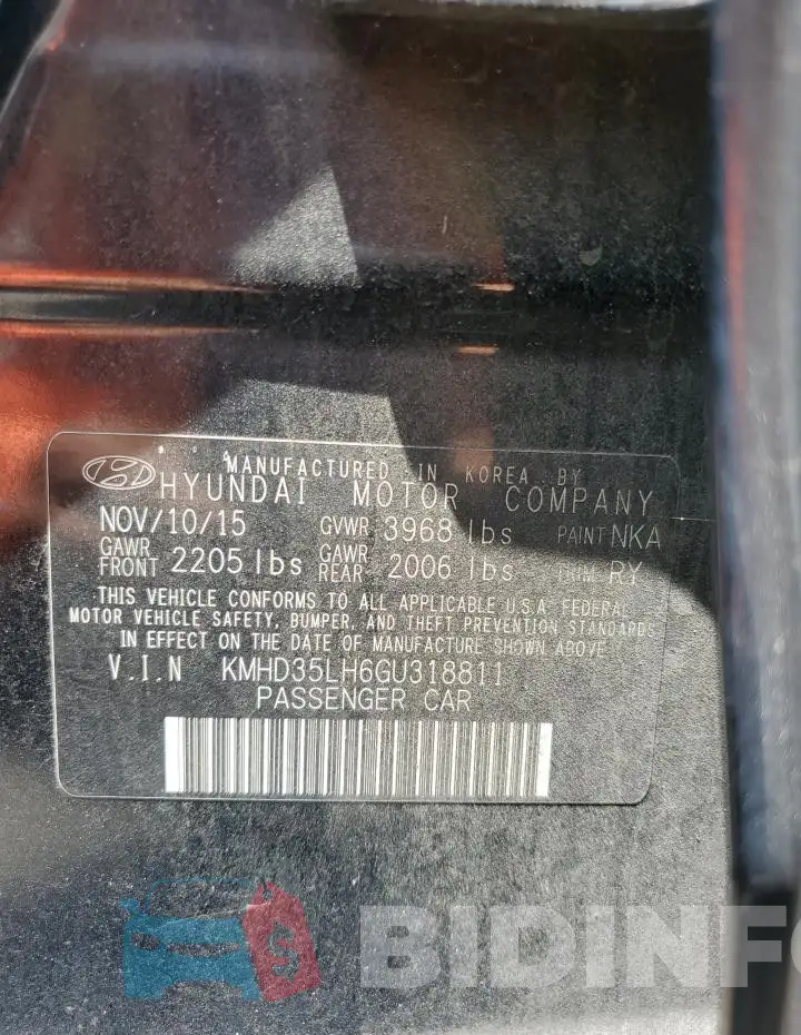 KMHD35LH6GU318811 Photo# 13