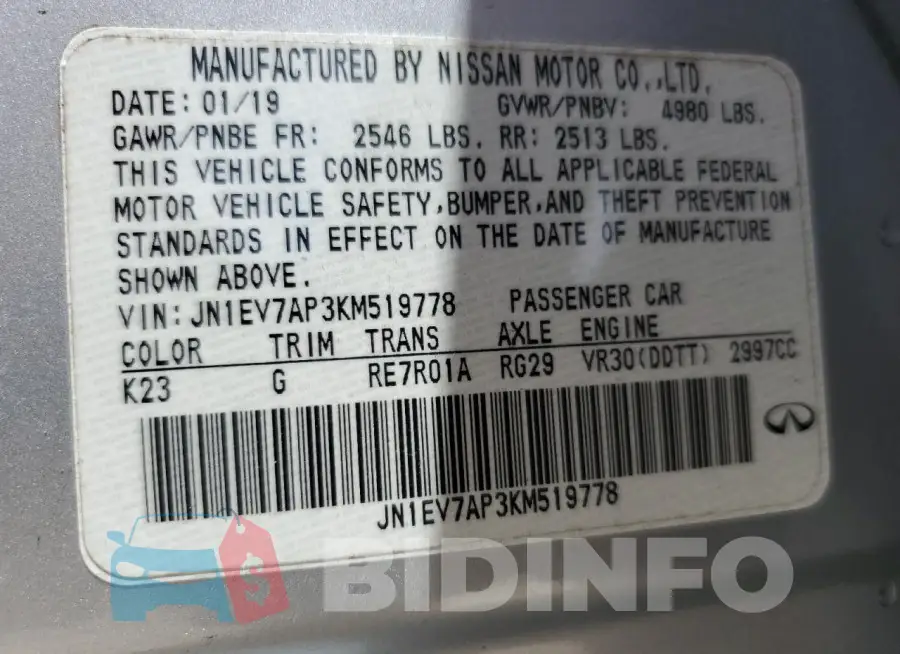 JN1EV7AP3KM519778 Photo# 12
