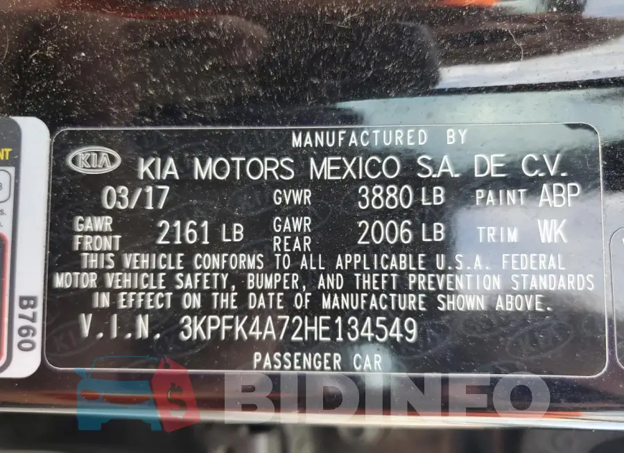3KPFK4A72HE134549 Photo# 12