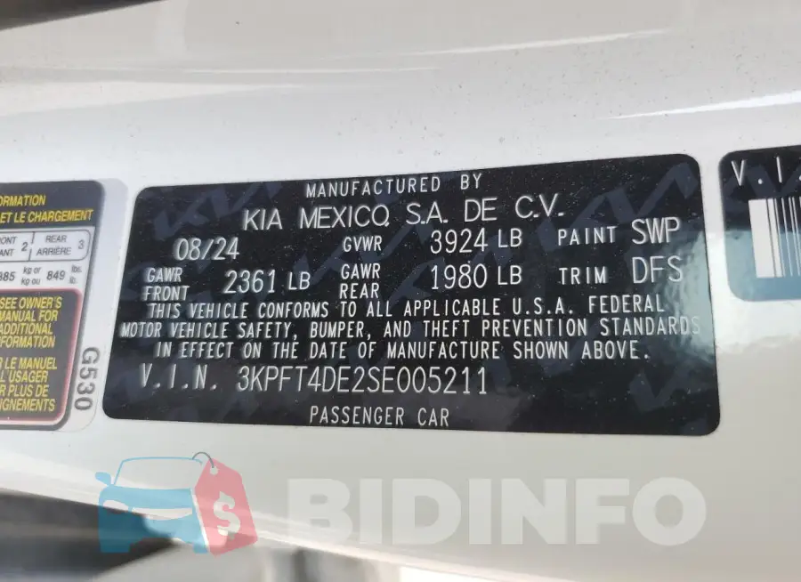 3KPFT4DE2SE005211 Photo# 13