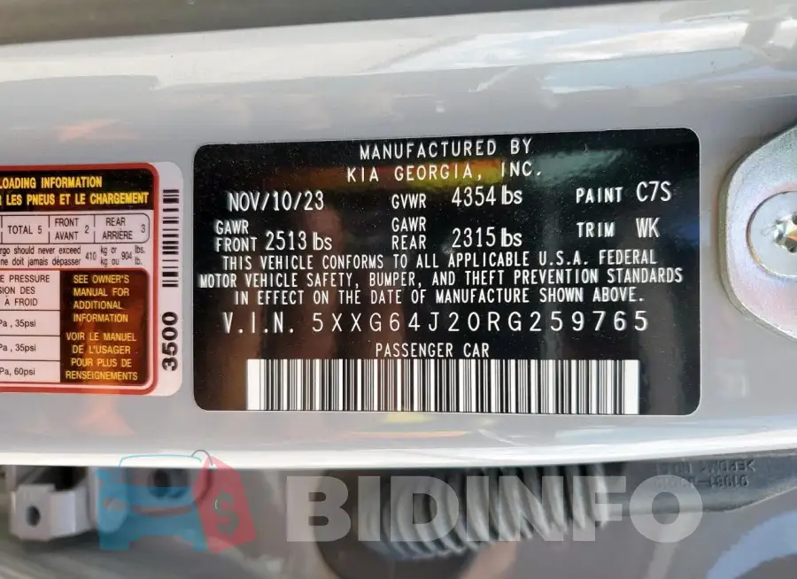 5XXG64J20RG259765 Photo# 13