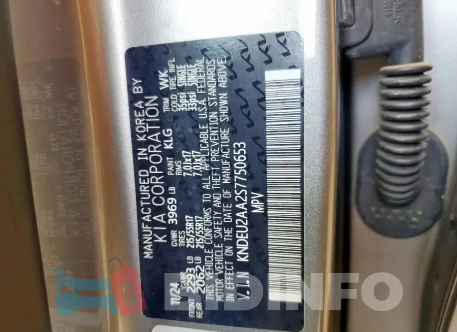 KNDEU2AA2S7750653 Photo# 13
