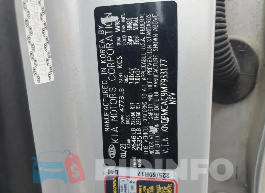 KNDPMCAC9M7933177 Photo# 13