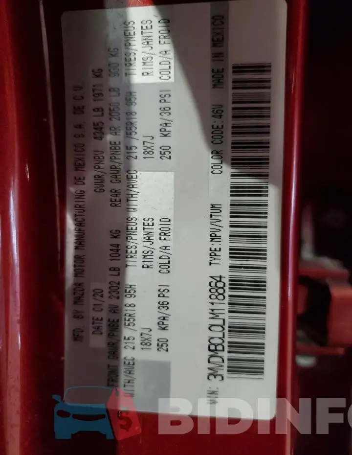 3MVDMBCL0LM118864 Photo# 12