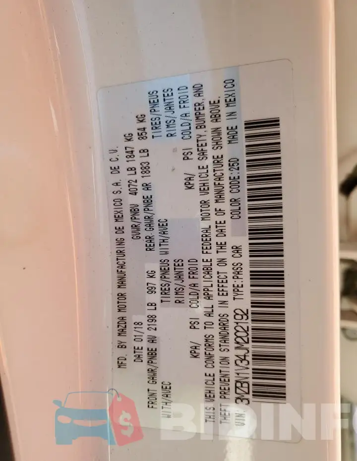 3MZBN1V34JM202192 Photo# 12