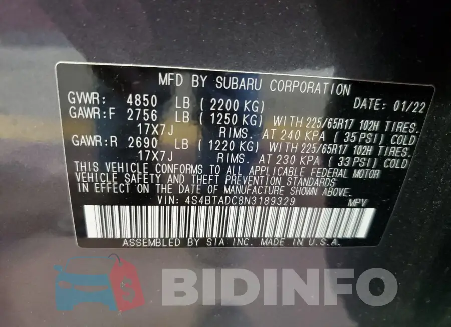 4S4BTADC8N3189329 Photo# 13