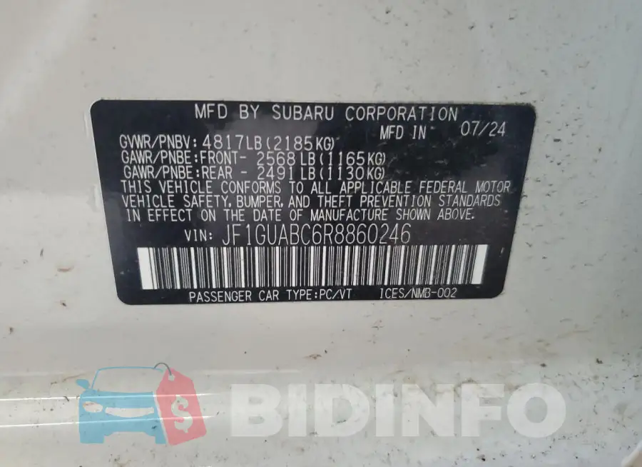 JF1GUABC6R8860246 Photo# 12