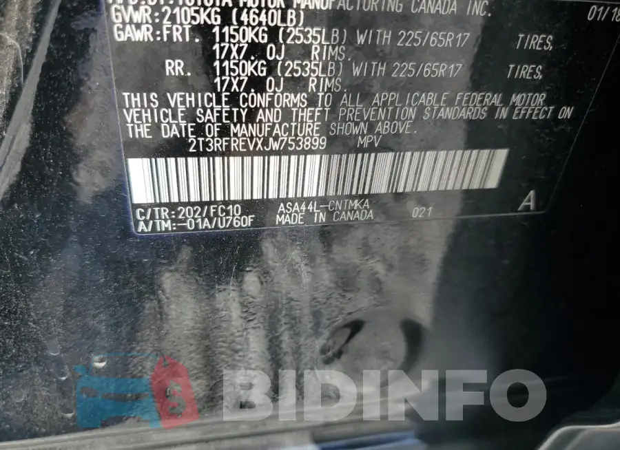 2T3RFREVXJW753899 Photo# 13