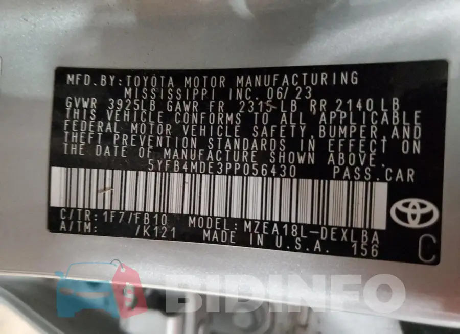 5YFB4MDE3PP056430 Photo# 12