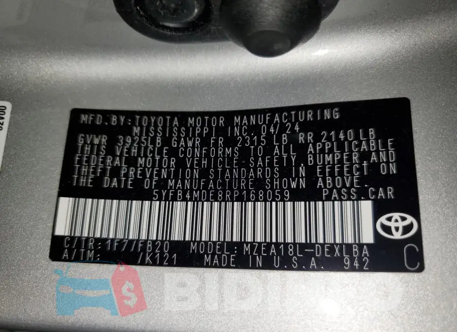 5YFB4MDE8RP168059 Photo# 12