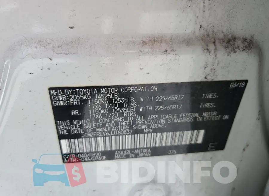 JTMZFREV6JJ180837 Photo# 14