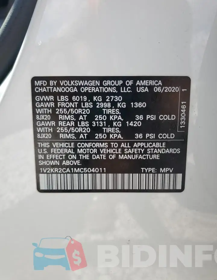 1V2KR2CA1MC504011 Photo# 14