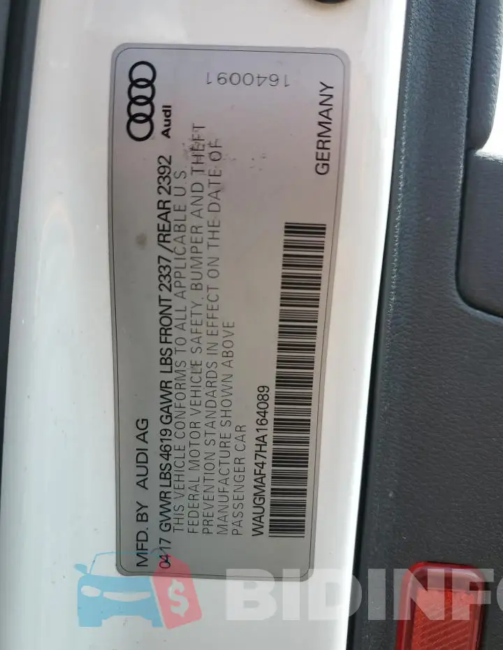 WAUGMAF47HA164089 Photo# 12