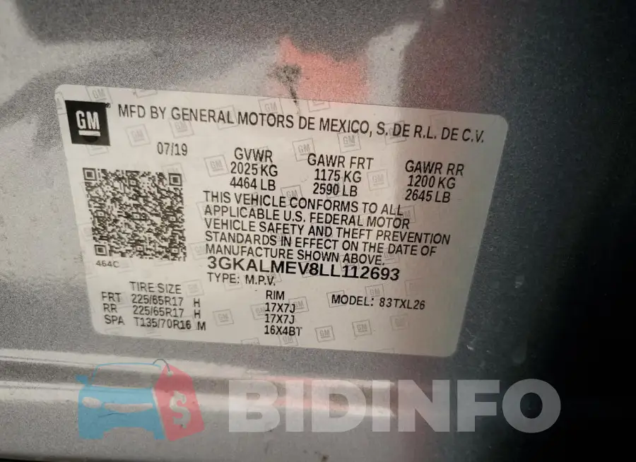 3GKALMEV8LL112693 Photo# 13