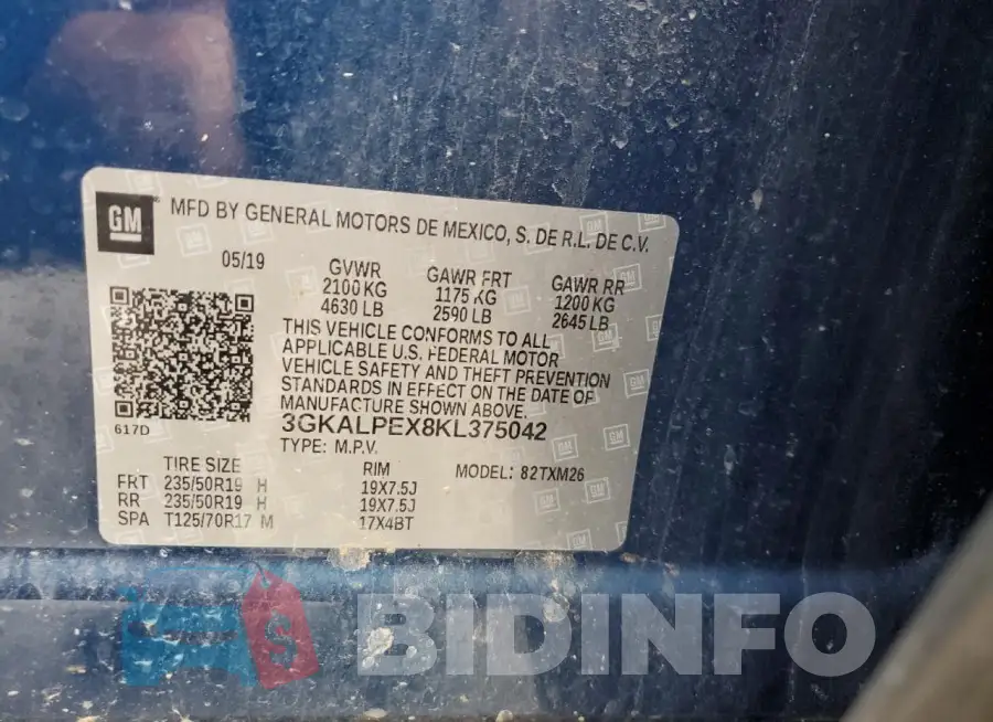 3GKALPEX8KL375042 Photo# 13