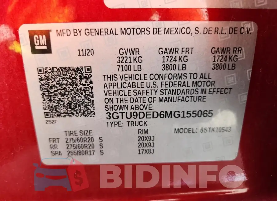 3GTU9DED6MG155065 Photo# 13