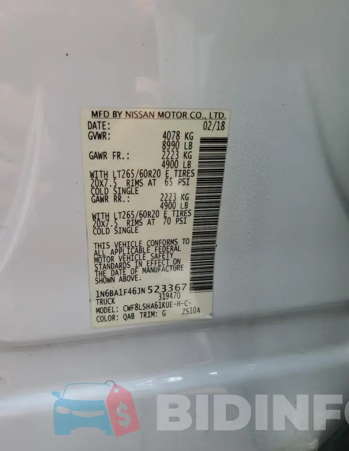 1N6BA1F46JN523367 Photo# 12