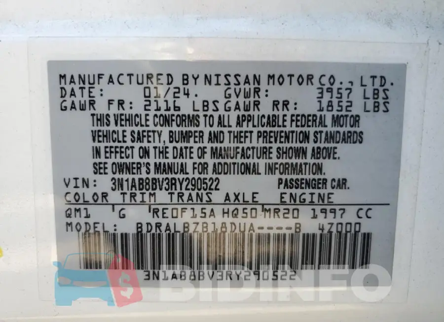 3N1AB8BV3RY290522 Photo# 12