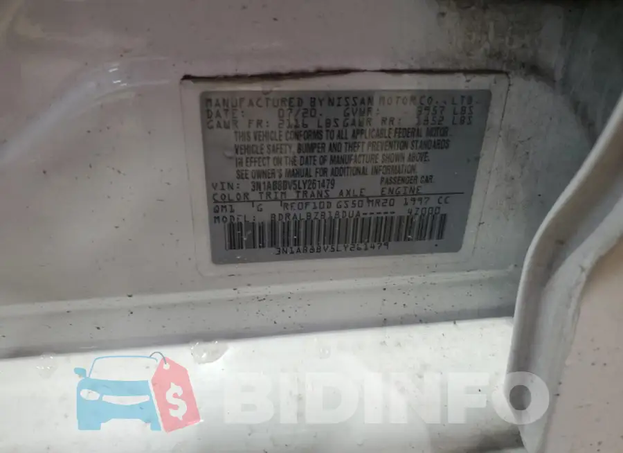 3N1AB8BV5LY261479 Photo# 12