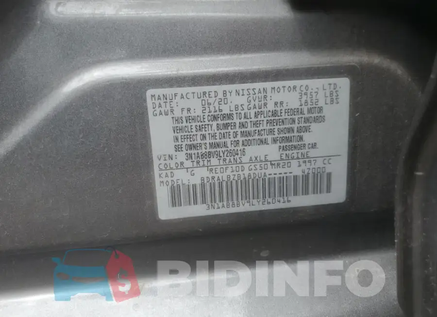 3N1AB8BV9LY260416 Photo# 12